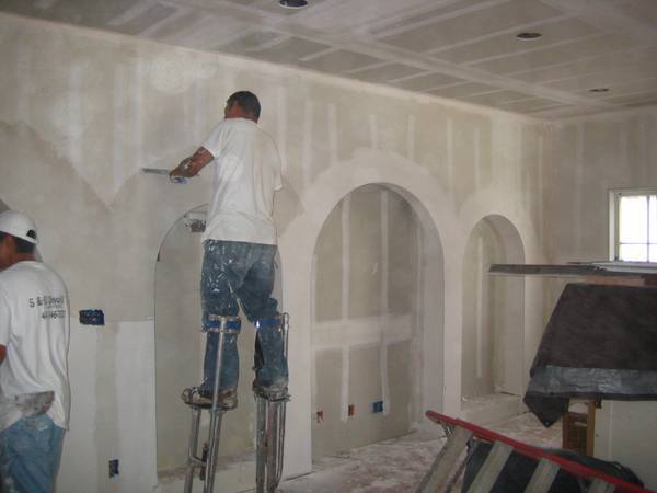 Professional drywall installation and finishing work