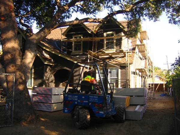 drywall installation and finishing work during a remodel project